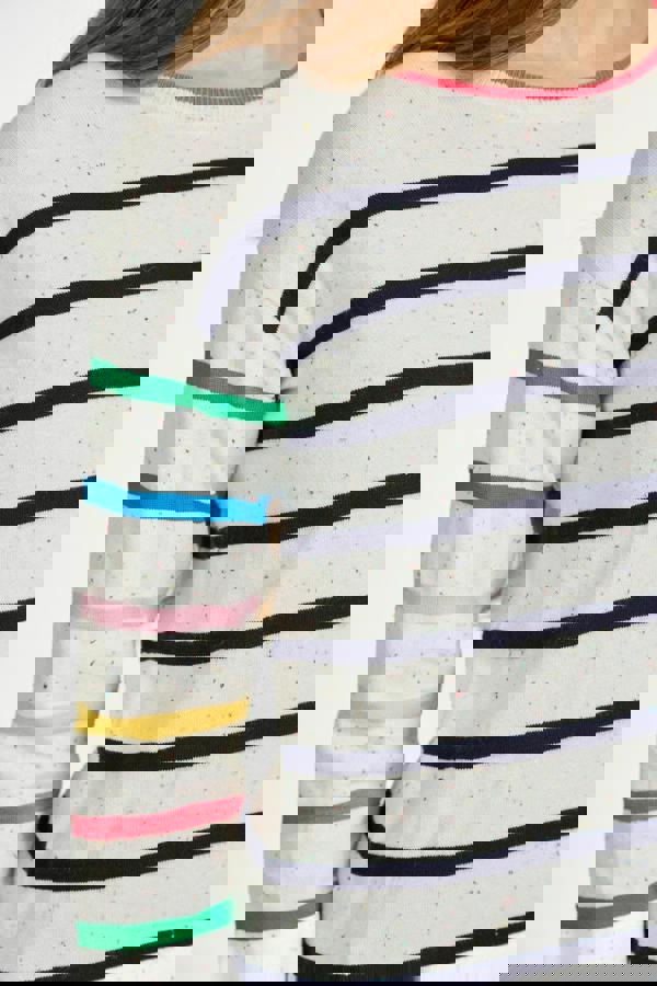 Mudflower Striped Speckled Knit Jumper