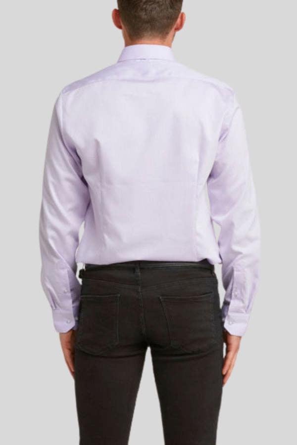 Tailored Fit Lilac Non-Iron Pure Cotton Twill Shirt