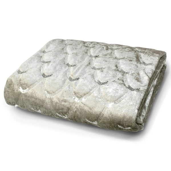 Intimates Crushed Velvet Sequins Throw - 140cm x 200cm