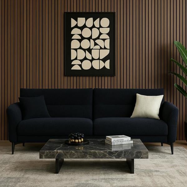 Panel Haus Walnut Acoustic Slatted Wood Wall Panels- 240cm x 32cm (2 pack)