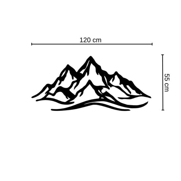 Decortie Mountain Peak Minimalist Abstract Metal Wall Decor