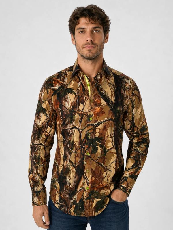 Claudio Lugli Woodland Stalker Real Tree Print Shirt