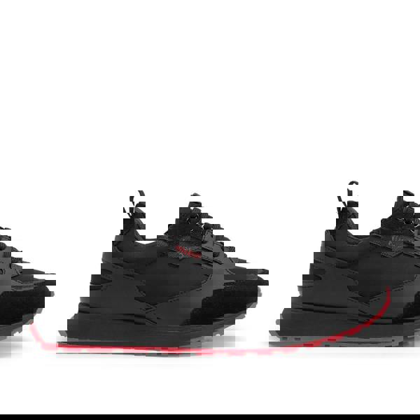 Hugo Mens Icelin Suede Panel Running Trainers - Black/Red - 