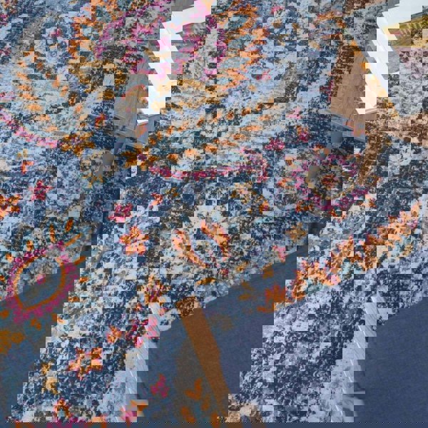 Vintage Design Purple Living Room Rug