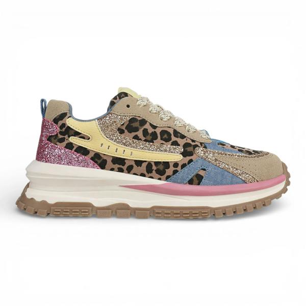Blowfish Malibu Leo - Women's Pink Yellow Retro Sneaker