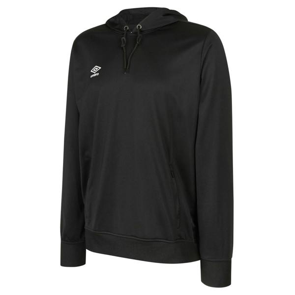 Umbro Childrens/Kids Club Essential Polyester Drawstring Hoodie - Black - 