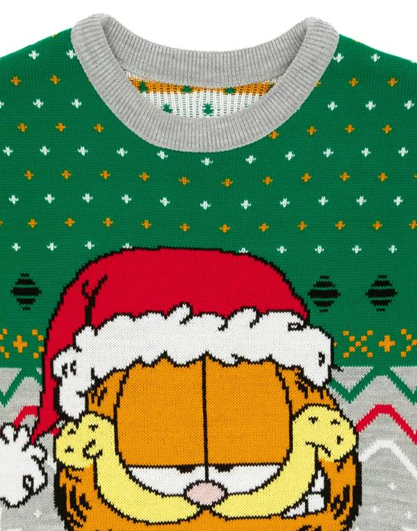 Garfield Mens Grey Character Christmas Jumper