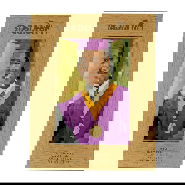 Personalised Memento Company Personalised Graduation 5x7 Wooden Photo Frame