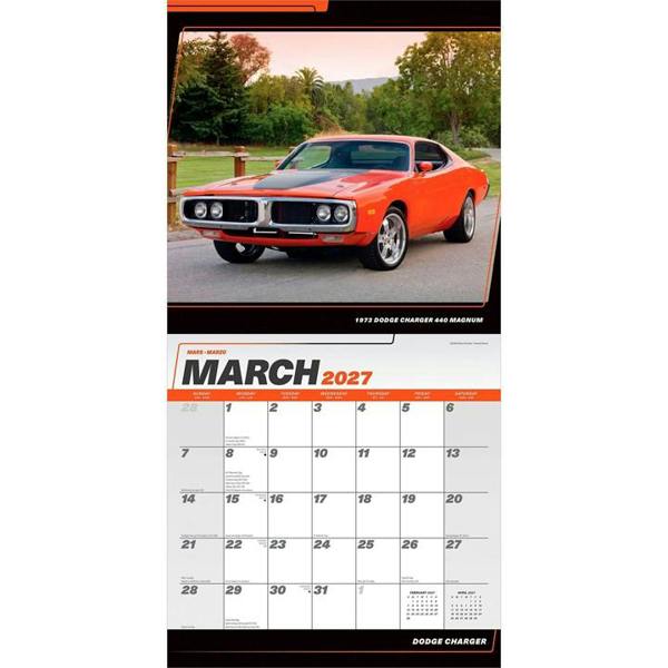 Dodge Charger Calendar 2027, Wall Calendars, Month To View, Transport, Gift