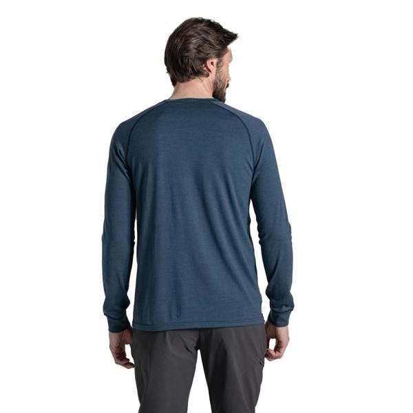 Craghoppers Mens National Trust Yewdale Long-Sleeved T-Shirt - Blue Stone - 