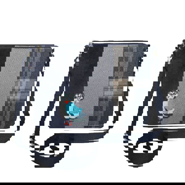 Earth Squared Tweed Messenger Bag – Owl Appliqué