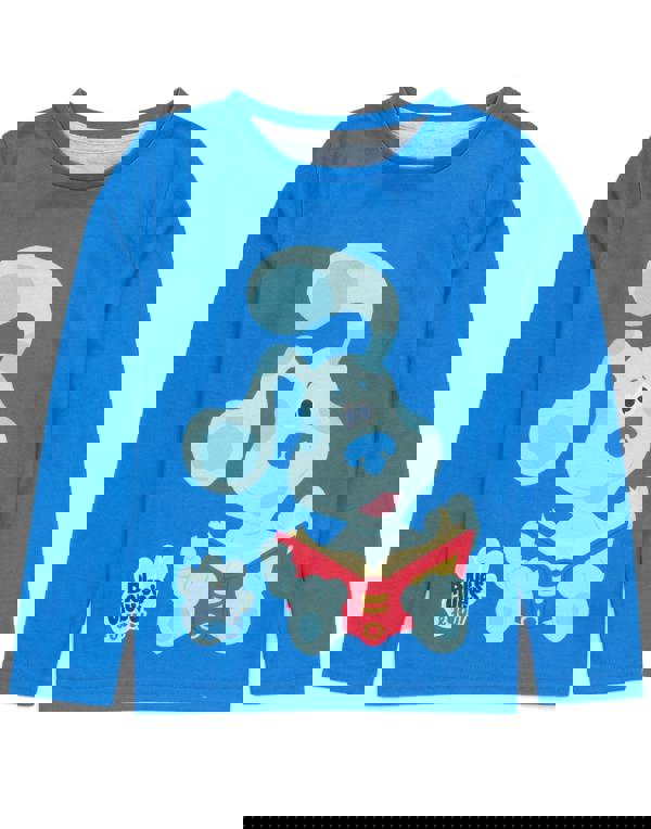 Blue's Clues & You! Boys Blue Blue Placement Print Top & All-Over Print Bottoms Long Sleeve Long Leg Pyjama Set [dis]