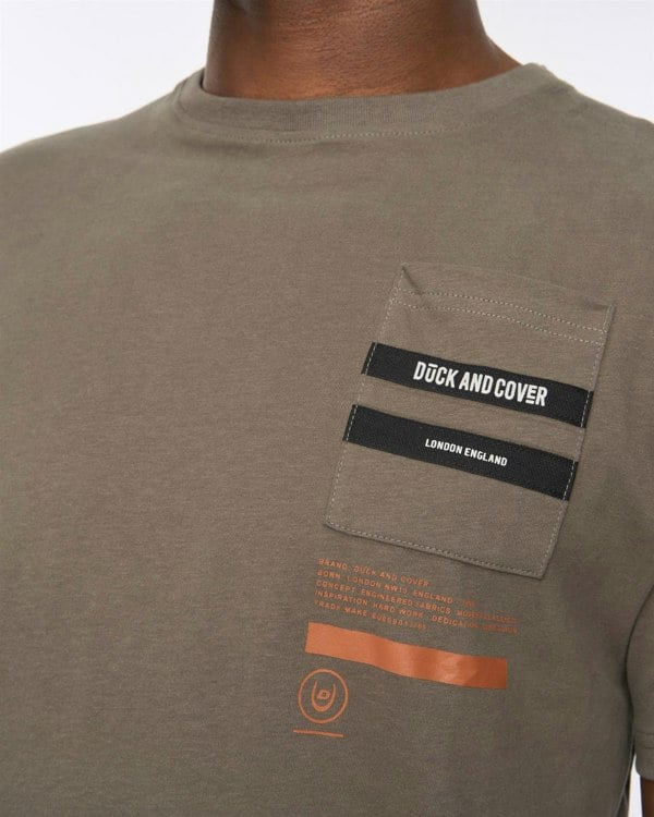 Duck and Cover Heningys T-Shirt Dark Olive