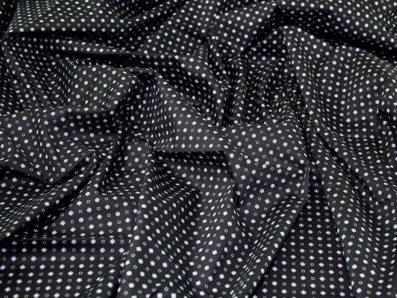 Minerva Core Range Deadstock 100% Cotton Poplin Fabric - Geometric Design Dressmaking Fabric, 142.5 cm / 57" Wide - per metre