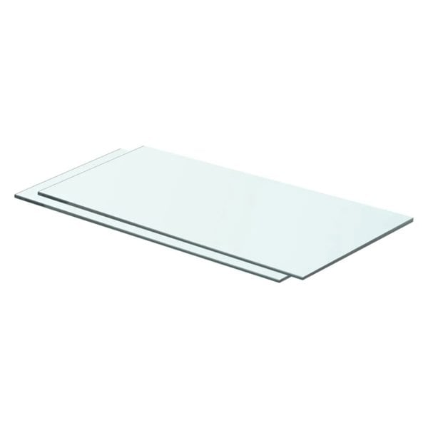 Berkfield Shelves 2 pcs Panel Glass Clear 60x25 cm