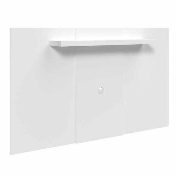 Core Products Lido TV Display Wall Panel, Extendable or Fixed with Adjustable Shelf - White