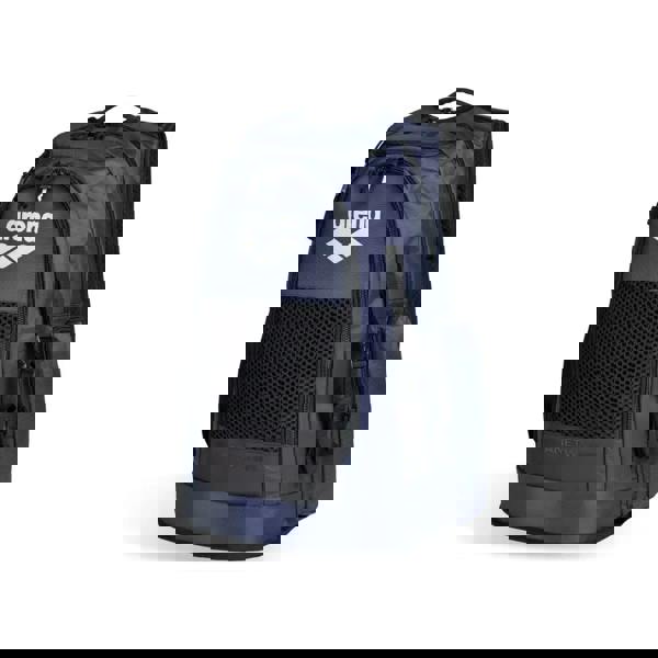 Navy blue Arena All Set Backpack 45L with wet dry compartments and padded laptop sleeve