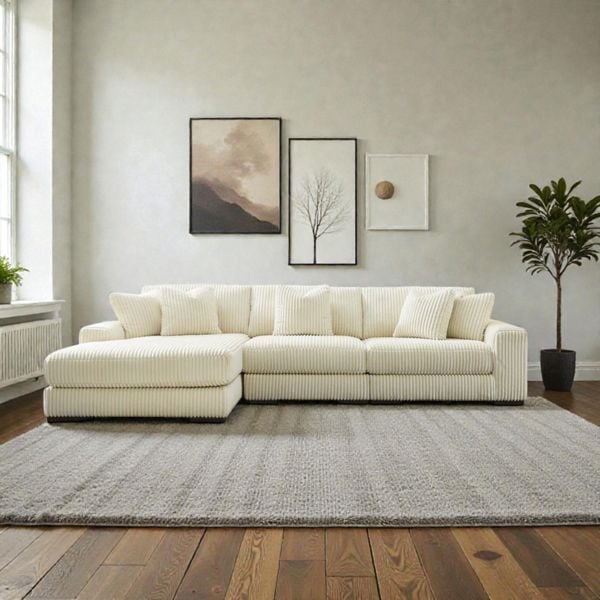 Snug Furniture Jumbo Cord 3 Piece Modular Sofa Left Hand