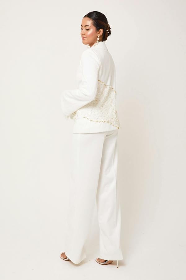 LuvForever Riselienne - White 2-Piece Blazer Suit