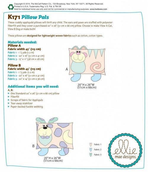 Kwik Sew Sewing Pattern 0171, Cushions One Size Only - Easy