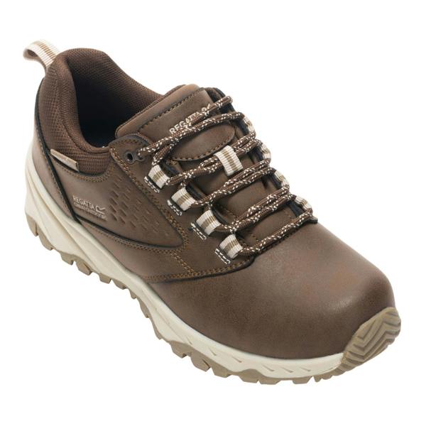 Regatta Womens/Ladies Amble Synthetic Leather Waterproof Walking Shoes - Chestnut/Warm Beige - 
