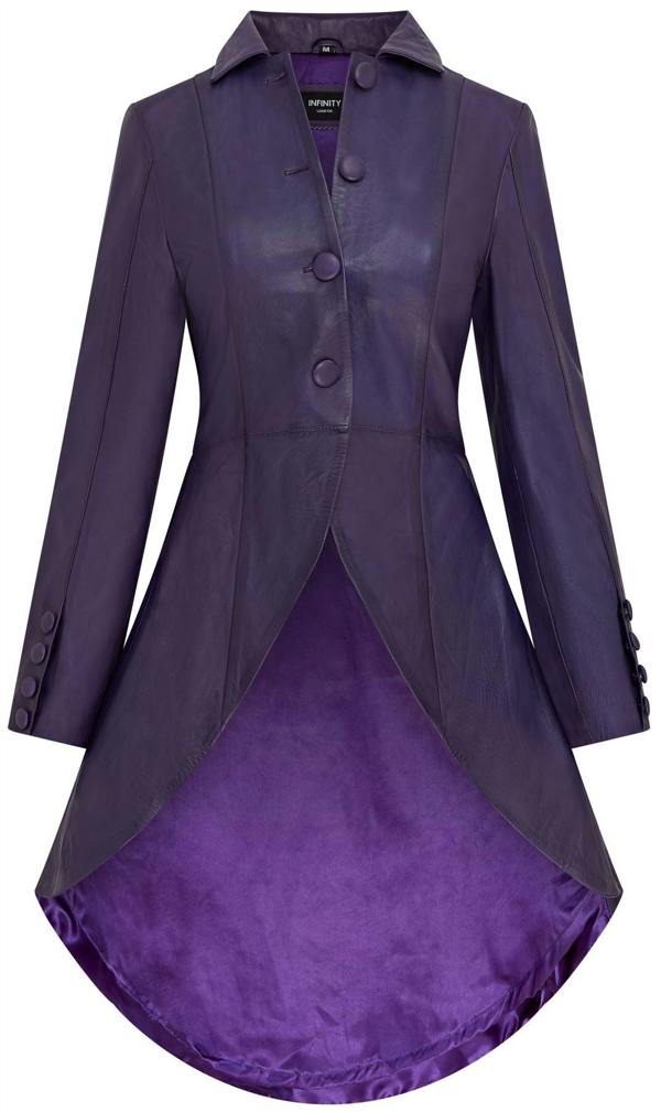 Infinity Leather Womens Gothic Full Length Victorian Leather Coat - Vantaa