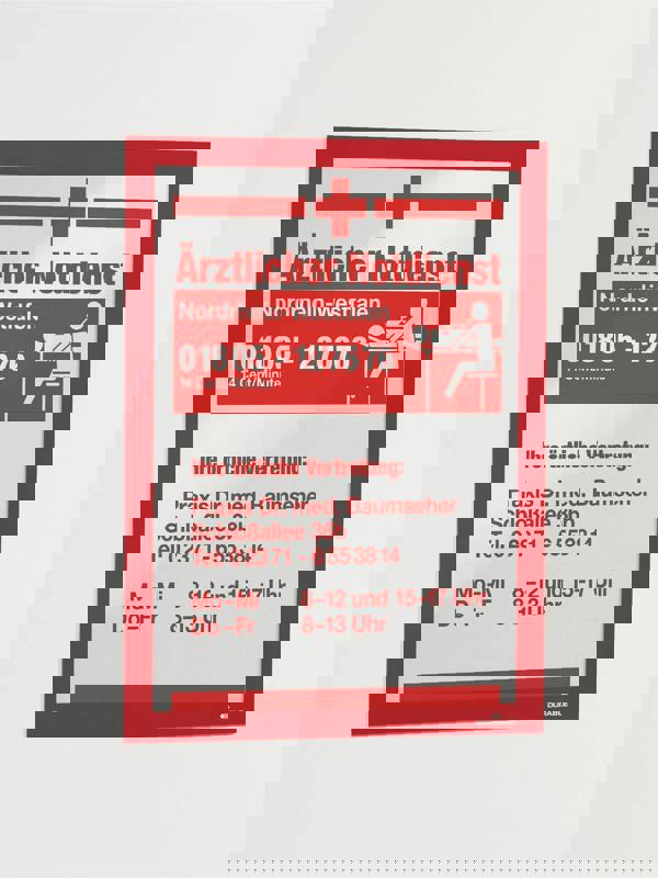 Durable DURAFRAME Self Adhesive Magnetic Signage Frame | A4 Red