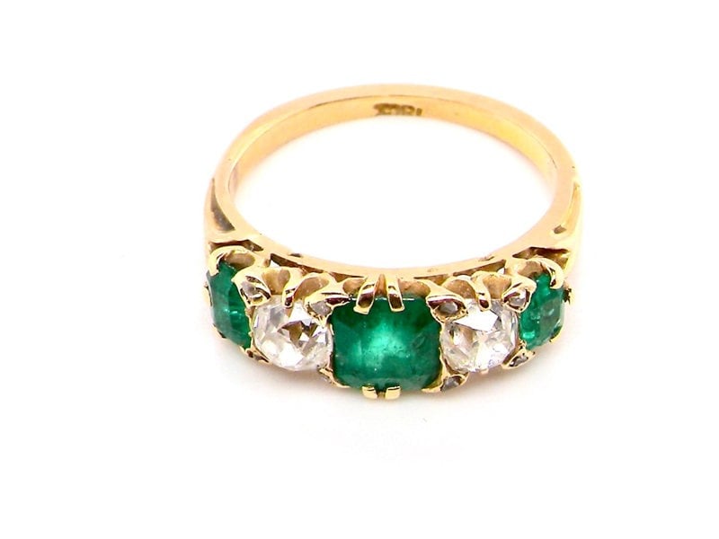 Vintage Tom An antique emerald and diamond ring