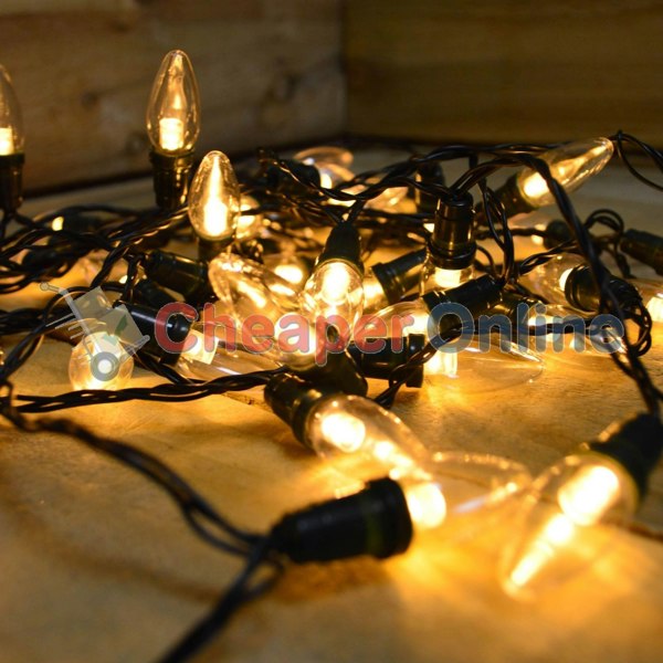Samuel Alexander 11.9m 120 LED Premier Christmas Lights - Multi Action C6 Bulb in Warm White
