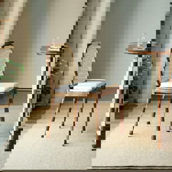 Lucile Rattan Dining Chair, Ash Wood-Rit Concept-Rit Concept