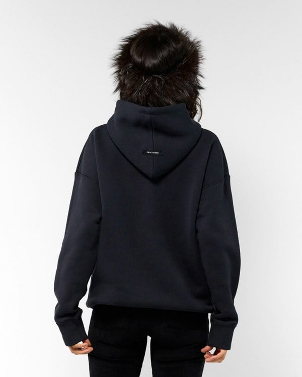 Frolickers Reversible Hoodie - Black / Moleskin