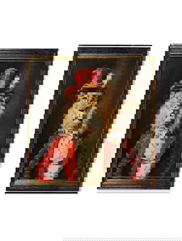 Exceptional Art Maximum Mane - Circus Master Lion Oxford Square Frame