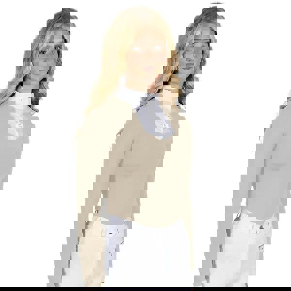 Coldstream Womens/Ladies Roslin Crystal Ruffles Show Shirt - Latte