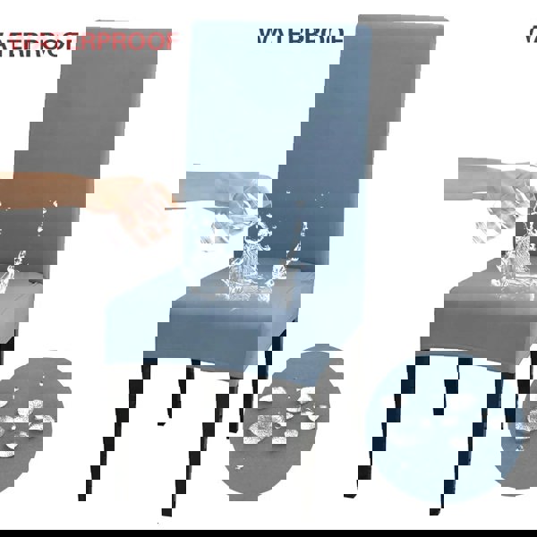  Anyseat Chair Cover Light Blue with Anti-Dirt and Waterproof Elastic Material for Dining Room Kitchen Wedding Hotel Banquet Restaurant