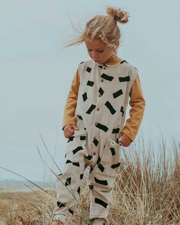 Stone Confetti Print Velour Jumpsuit - image 2