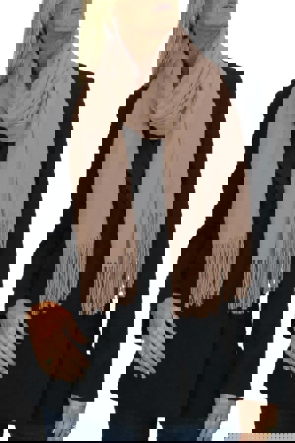 Paulo Due Wool Blend Pashmina Scarf Solid Colour