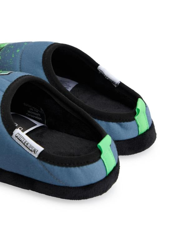 Minecraft Boys Multicoloured Grafitti Slip On Loafer Slippers