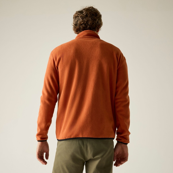 Regatta Mens Frankie Full Zip Fleece Jacket - Brick/Black