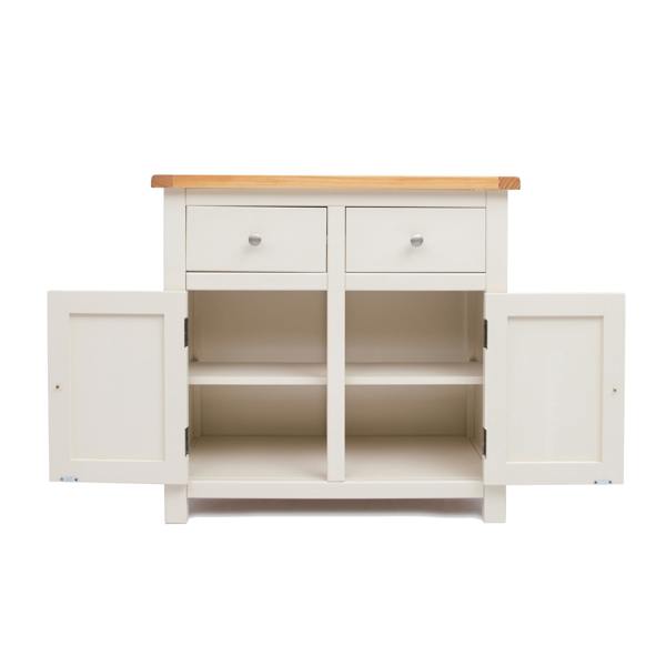 Cabinet Bits Maggiori Off White 2 Drawer 2 Door Sideboard Chrome Knob