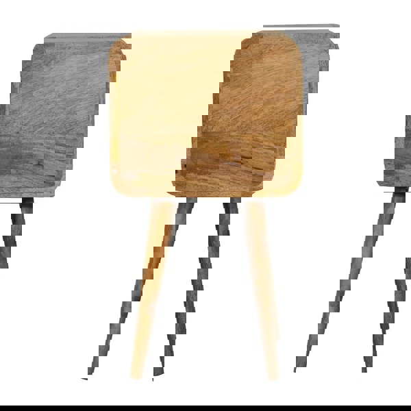 Artisan Furniture Solid Wood Mini Oak-ish Curved Bedside