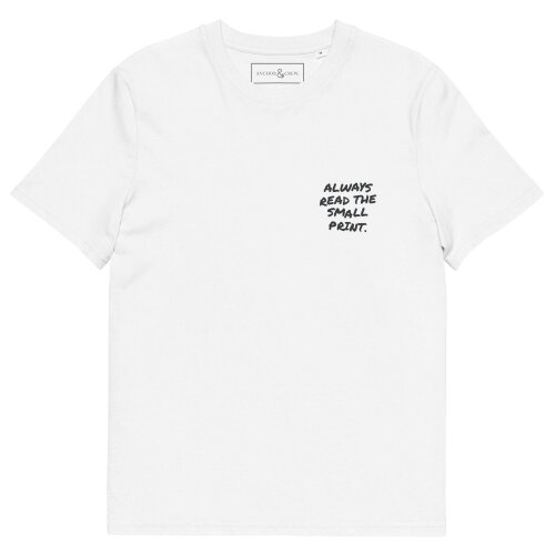 Anchor & Crew Small Print Annotations Organic Cotton T-Shirt