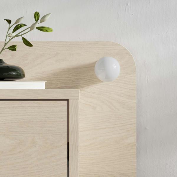 Decortie Floating Bedside Table with Drawer, LED Light in 3-Tones 33.5cm Wall-mount Bedroom Storage Unit