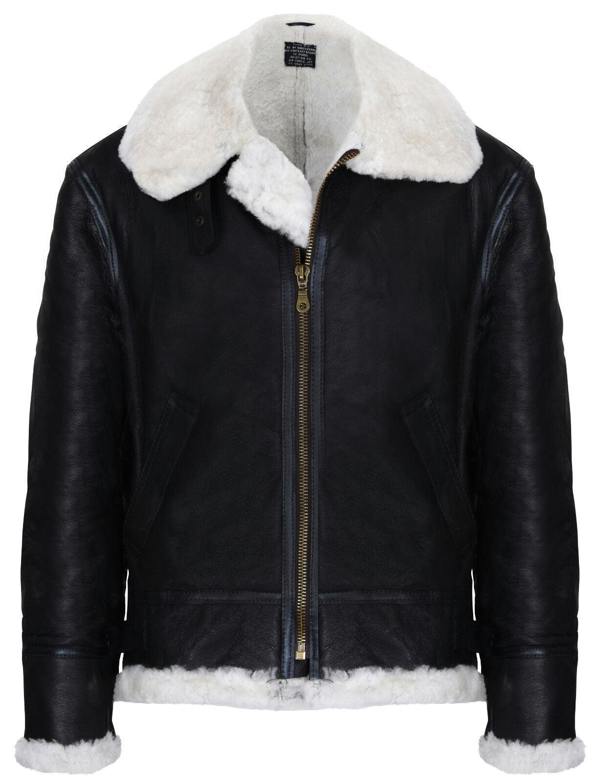 Infinity Leather Men's Pilot B3 Flying Shearling Sheepskin WWII Bomber Aviator Jacket