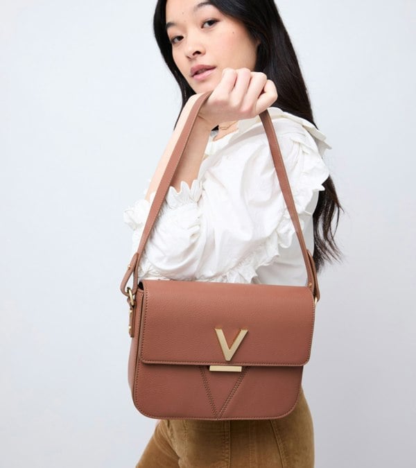 Votch Margot Vegan Bio-Based Bamboo Leather Crossbody - Brown