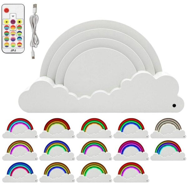 Garden Greatness Colour Glow Rainbow LED Cloud Night Light