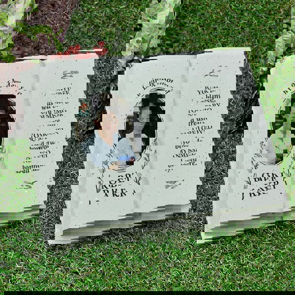 Personalised Memento Company Personalised Botanical Memorial Photo Upload Resin Book