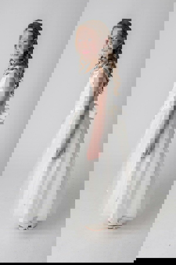 Butterflies Flower Girl Dress - with Petal Bag - UK Flower Girl Boutique