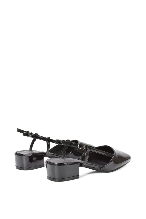 XY LONDON Slingback Court Shoes With Low Block Heel