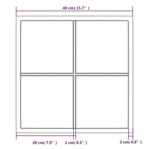 Berkfield Wall Mirror Black 40x40 cm Metal