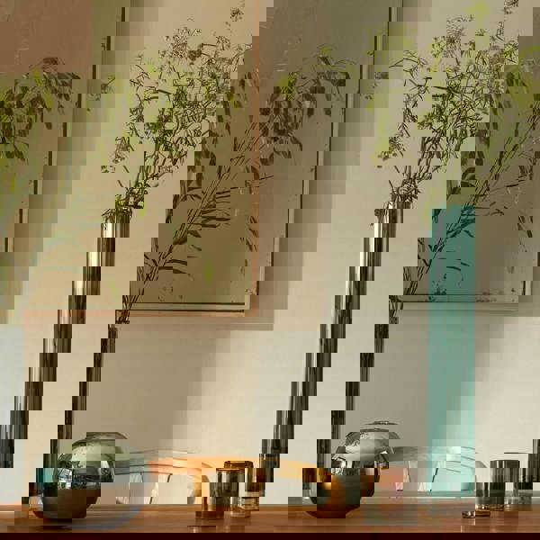 LSA Epoque Tealight Holder Height 8.5cm Ambre/Lustre Brown